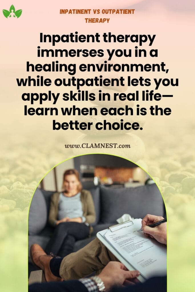 Outpatient vs inpatient mental health treatment